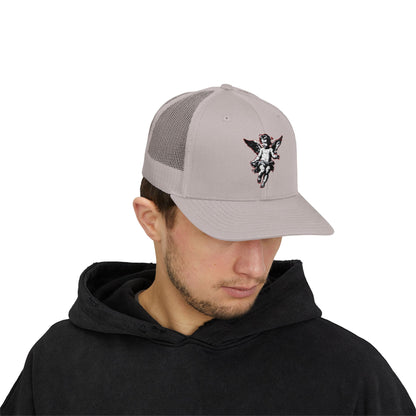 Angel Sequin Snapback Trucker Cap, Trendy Hat for Teens, Summer Style, Festival Wear, Gift for Friends, Casual Accessories