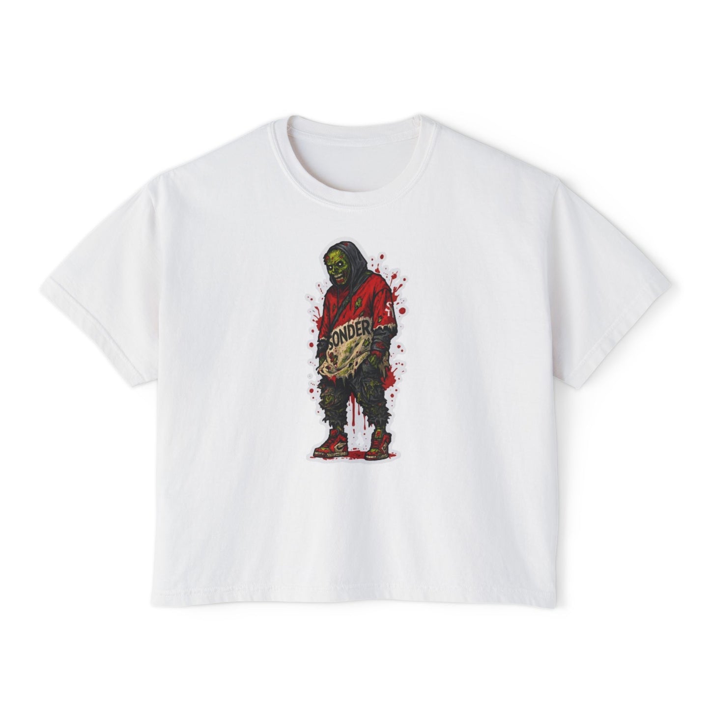 Graphic Women's Boxy Tee - Trendy Streetwear, Casual Wear, Unique Gift for Festivals, Music Lovers, Art Enthusiasts