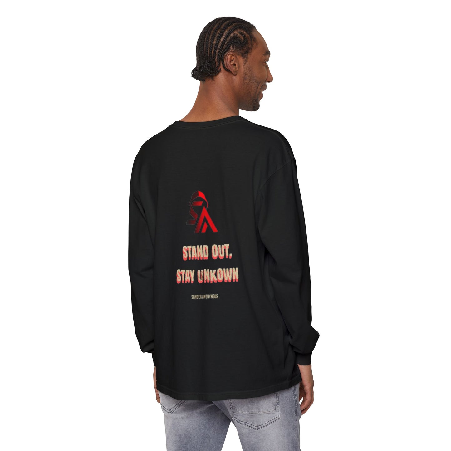 Edgy Angel Long Sleeve T-Shirt, Streetwear Fashion, Casual Wear, Unique Graphic Tee, Unisex Apparel, Gift for Him/Her