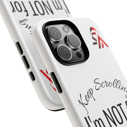 Keep Scrolling Phone Case - Tough Cases, Gift for Social Media Users, Trendy Phone Accessory, Funny Phone Cover, Modern Tech Gift