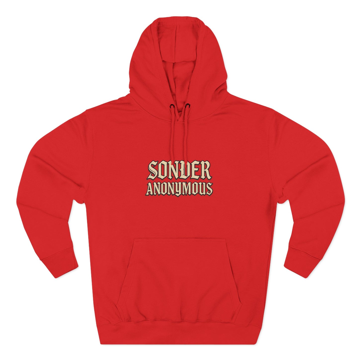 Sonder Anonymous Three-Panel Fleece Hoodie for Ultimate Comfort, Casual Style, Streetwear, Unique Gift, Everyday Wear