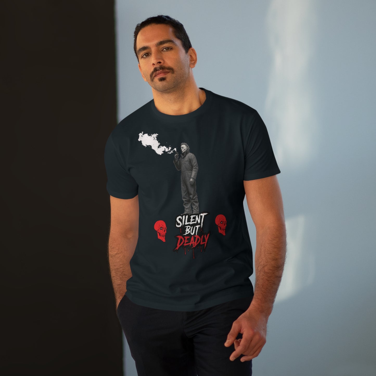 Men's Graphic Tee, Modern-fit T-Shirt, Casual Wear, Gift for Friends, Halloween Costume, Streetwear Fashion