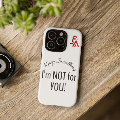 Keep Scrolling Phone Case - Tough Cases, Gift for Social Media Users, Trendy Phone Accessory, Funny Phone Cover, Modern Tech Gift