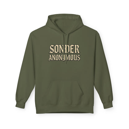 Sonder Anonymous Unisex Fleece Hoodie, Graphic Sweatshirt, Cozy Casual Wear, Gift for Friends, Streetwear Style
