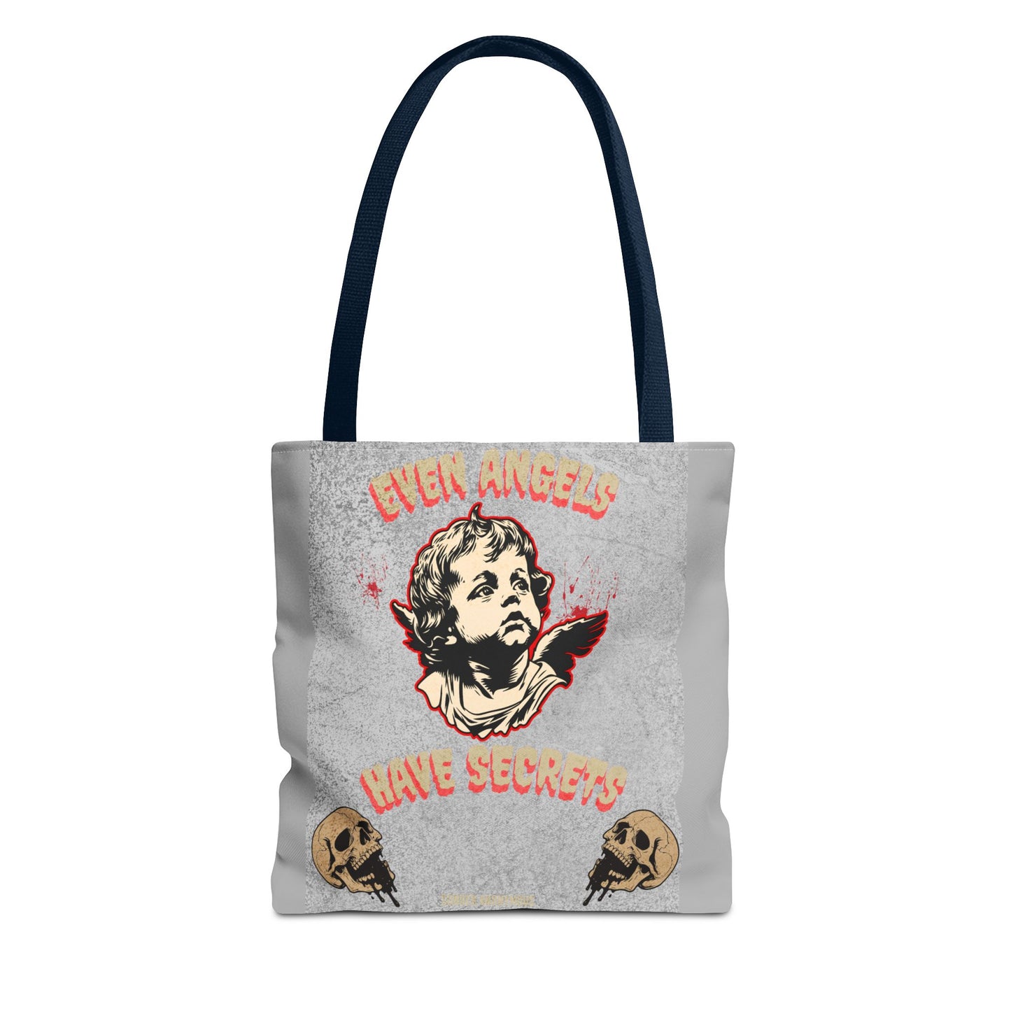 Gothic Tote Bag, Unique Angel Design, Everyday Carry, Artsy Shopping Bag, Alternative Fashion Accessory, Perfect Gift for Unique Souls