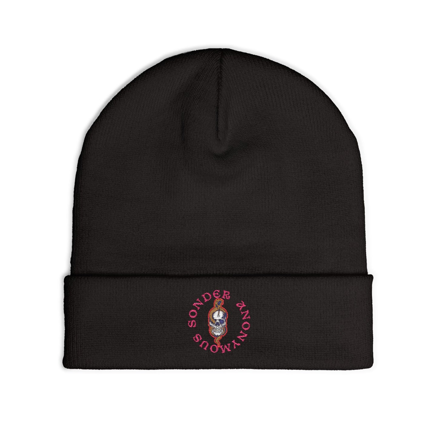 Cozy Embroidered Knit Beanie, Winter Hat, Fashion Accessory, Gift for Her, Seasonal Beanie, Warm Headwear