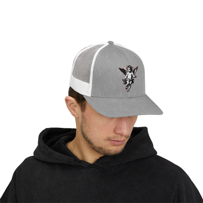 Angel Sequin Snapback Trucker Cap, Trendy Hat for Teens, Summer Style, Festival Wear, Gift for Friends, Casual Accessories