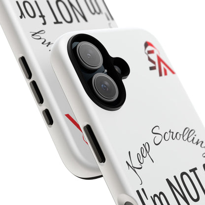 Keep Scrolling Phone Case - Tough Cases, Gift for Social Media Users, Trendy Phone Accessory, Funny Phone Cover, Modern Tech Gift
