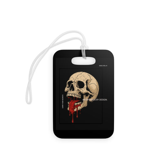 Edgy Skull Luggage Tags, Travel Accessories, Halloween Gifts, Personalized Tags, Skull Design for Travelers