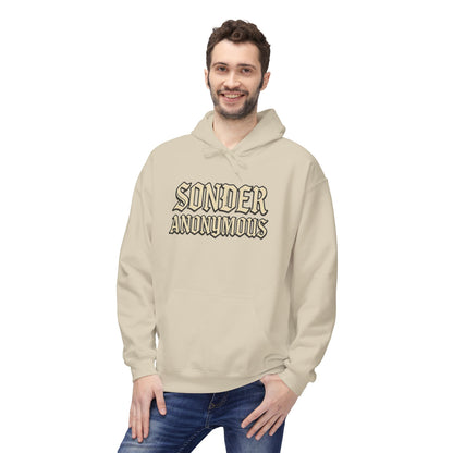 Sonder Anonymous Unisex Fleece Hoodie, Graphic Sweatshirt, Cozy Casual Wear, Gift for Friends, Streetwear Style