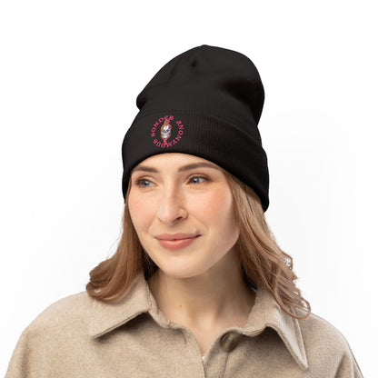 Cozy Embroidered Knit Beanie, Winter Hat, Fashion Accessory, Gift for Her, Seasonal Beanie, Warm Headwear