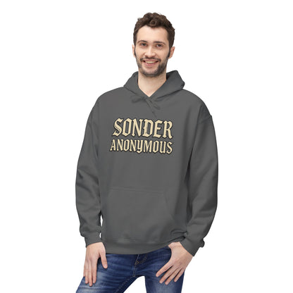 Sonder Anonymous Unisex Fleece Hoodie, Graphic Sweatshirt, Cozy Casual Wear, Gift for Friends, Streetwear Style