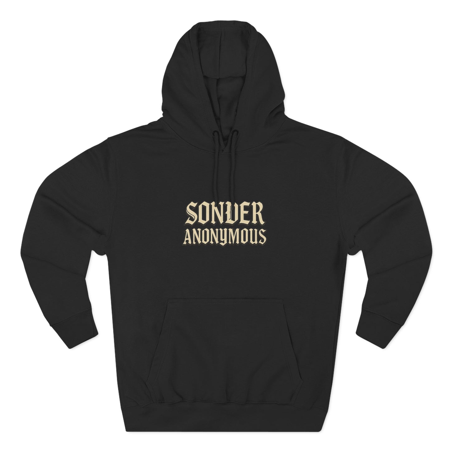 Sonder Anonymous Three-Panel Fleece Hoodie for Ultimate Comfort, Casual Style, Streetwear, Unique Gift, Everyday Wear