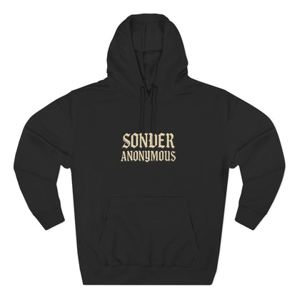 Sonder Anonymous Three-Panel Fleece Hoodie for Ultimate Comfort, Casual Style, Streetwear, Unique Gift, Everyday Wear
