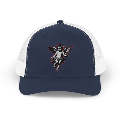 Angel Sequin Snapback Trucker Cap, Trendy Hat for Teens, Summer Style, Festival Wear, Gift for Friends, Casual Accessories