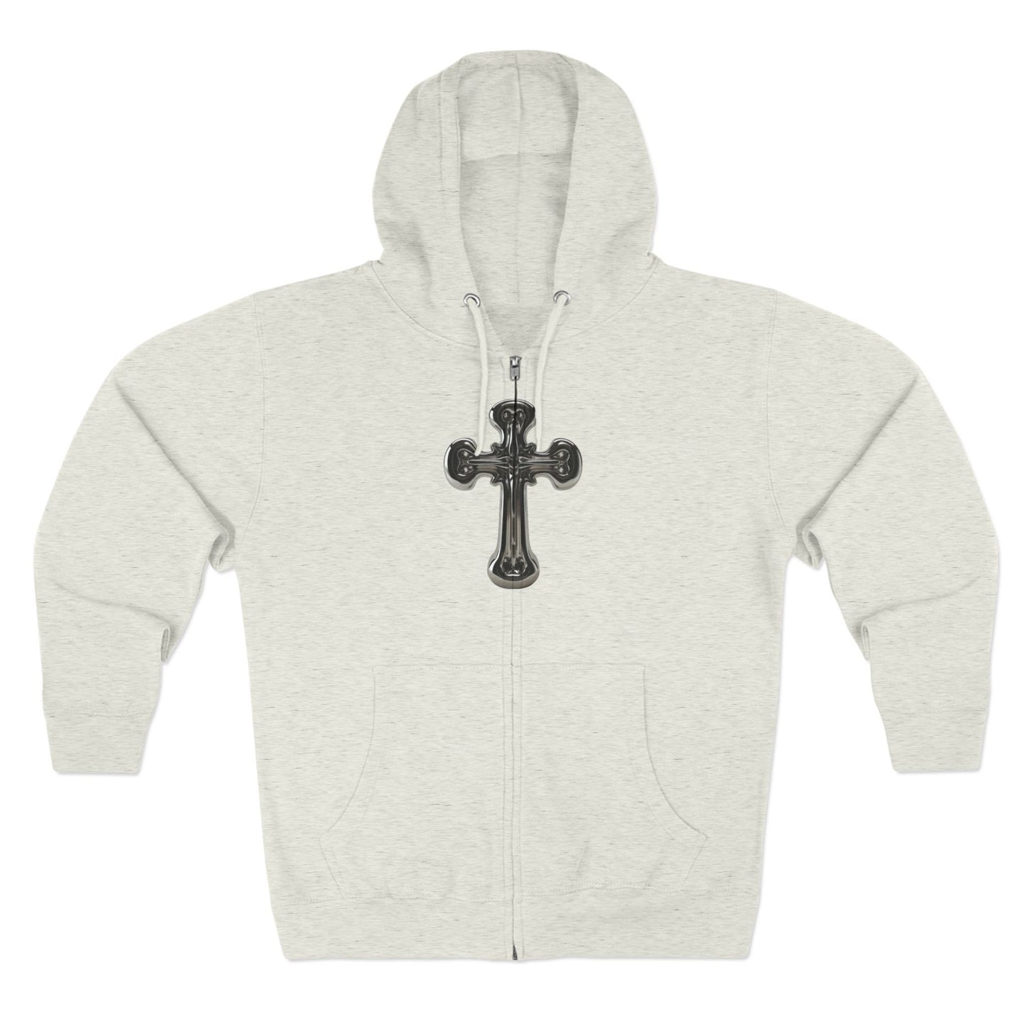 Gothic Cross Zip Hoodie for Spiritual Souls, Unisex Hoodie, Faith-Based Apparel, Cozy Fashion, Gift for Her/Him