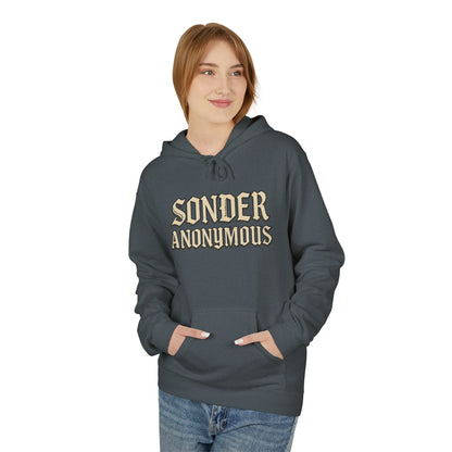 Sonder Anonymous Unisex Fleece Hoodie, Graphic Sweatshirt, Cozy Casual Wear, Gift for Friends, Streetwear Style