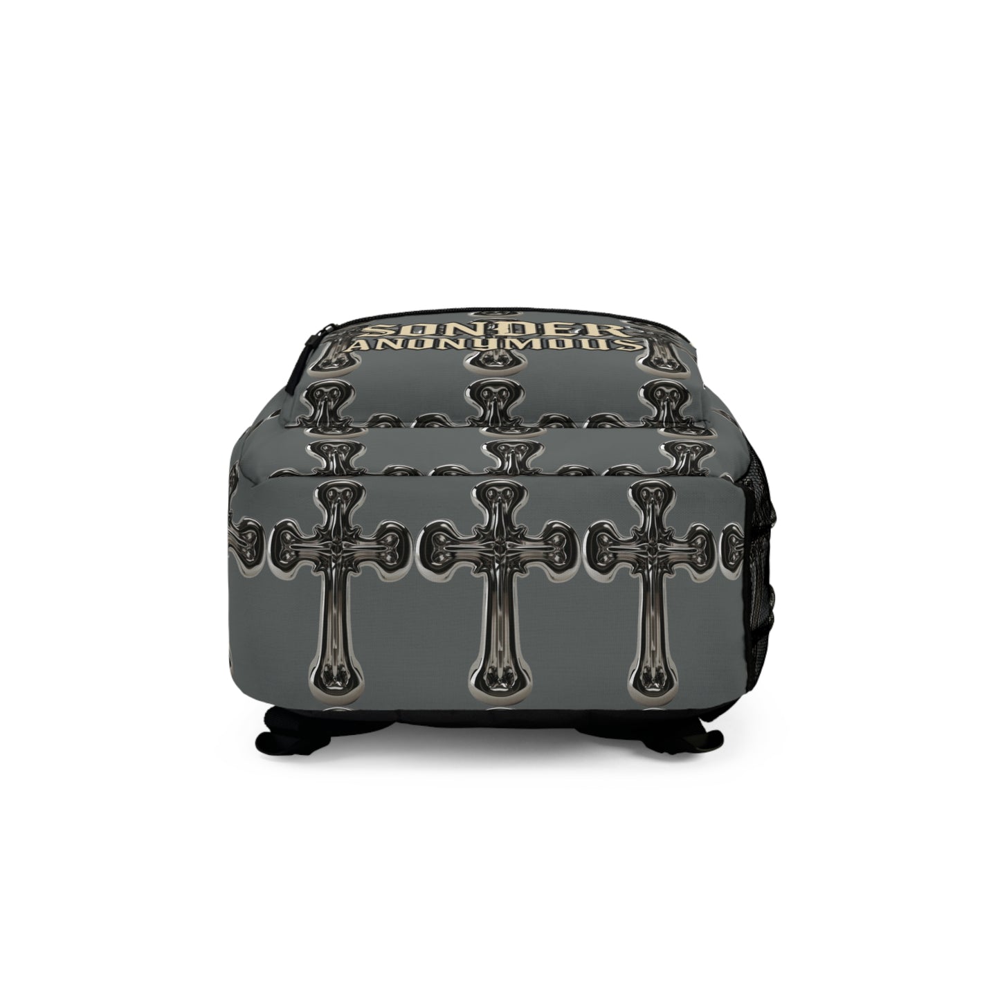 Sonder Anonymous Backpack with Cross Design – Stylish, Unique, Perfect for School, Travel, Gifts, or Everyday Use