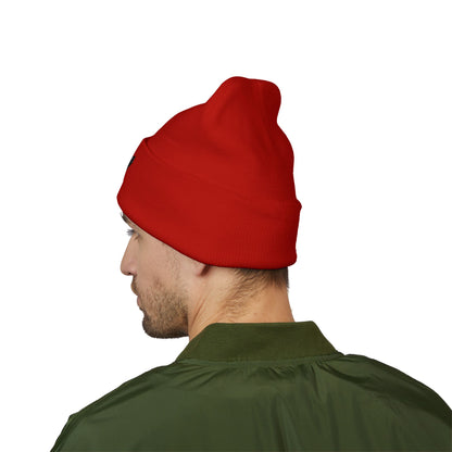 Classic Cuffed Beanie Hat, Embroidered Winter Hat, Unisex Knit Cap, Warm Beanie for Gift, Casual Outdoor Accessory