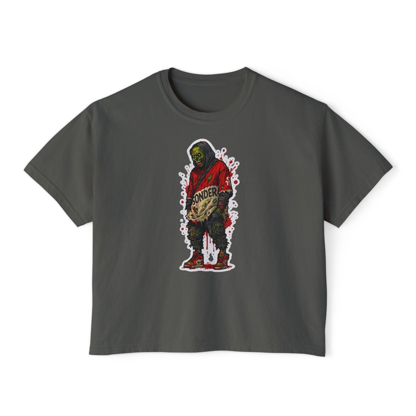 Graphic Women's Boxy Tee - Trendy Streetwear, Casual Wear, Unique Gift for Festivals, Music Lovers, Art Enthusiasts