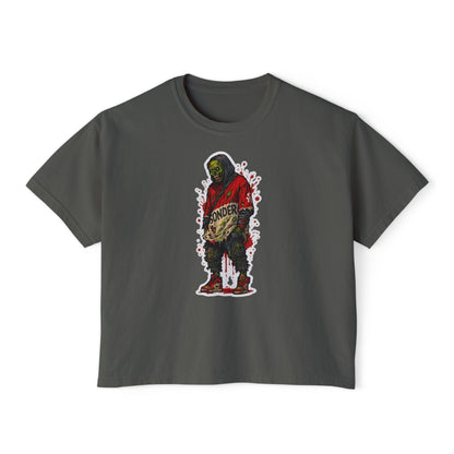 Graphic Women's Boxy Tee - Trendy Streetwear, Casual Wear, Unique Gift for Festivals, Music Lovers, Art Enthusiasts
