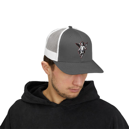 Angel Sequin Snapback Trucker Cap, Trendy Hat for Teens, Summer Style, Festival Wear, Gift for Friends, Casual Accessories