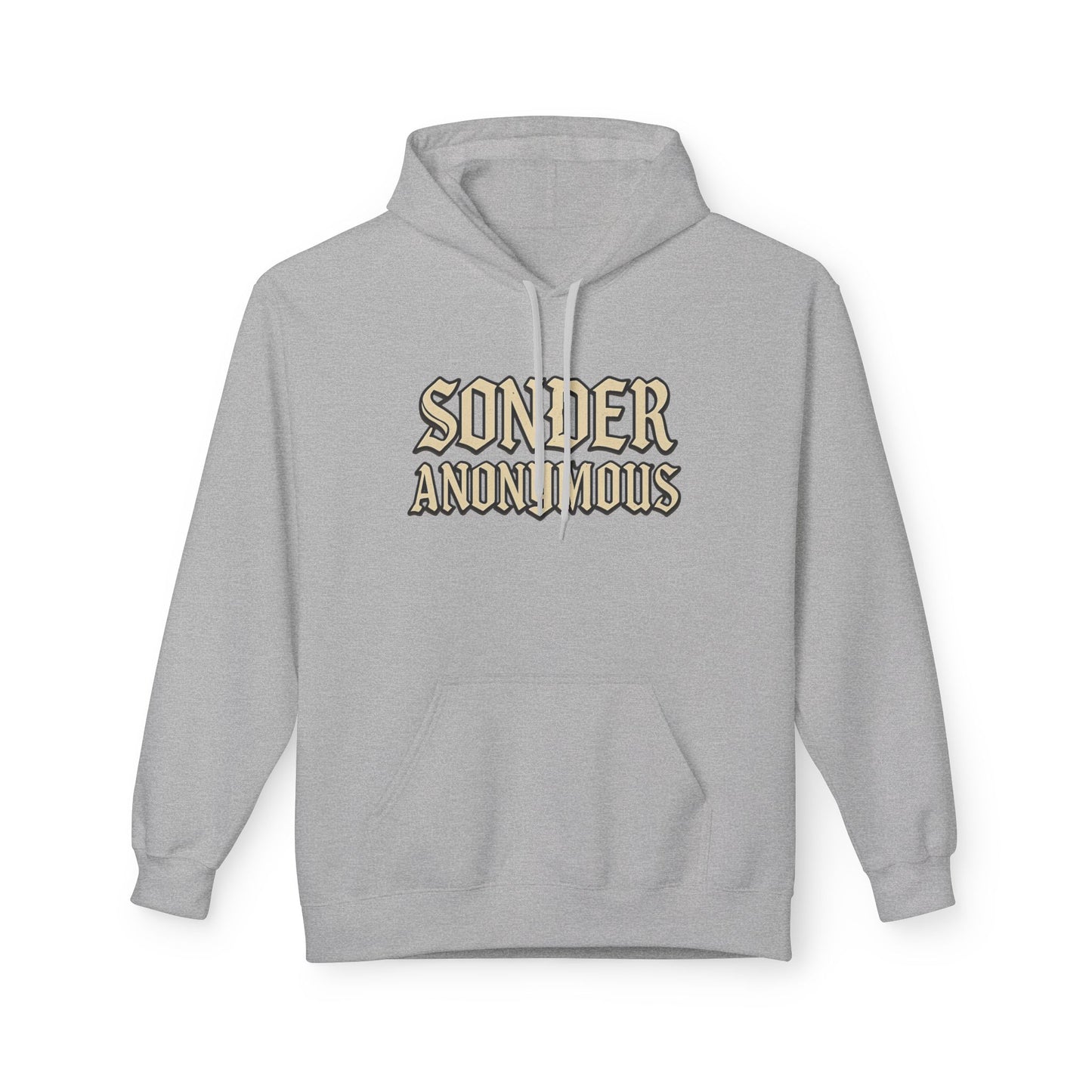 Sonder Anonymous Unisex Fleece Hoodie, Graphic Sweatshirt, Cozy Casual Wear, Gift for Friends, Streetwear Style