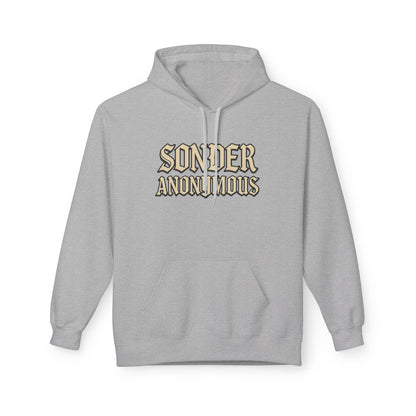 Sonder Anonymous Unisex Fleece Hoodie, Graphic Sweatshirt, Cozy Casual Wear, Gift for Friends, Streetwear Style