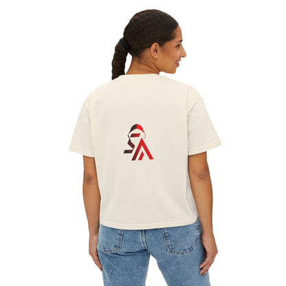 Graphic Women's Boxy Tee - Trendy Streetwear, Casual Wear, Unique Gift for Festivals, Music Lovers, Art Enthusiasts