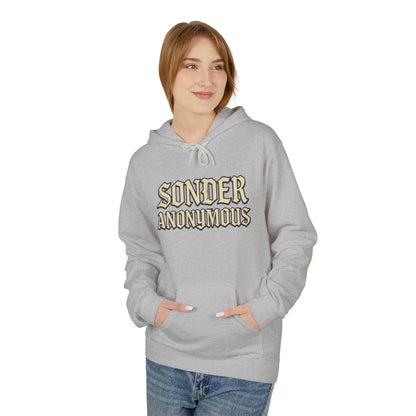 Sonder Anonymous Unisex Fleece Hoodie, Graphic Sweatshirt, Cozy Casual Wear, Gift for Friends, Streetwear Style