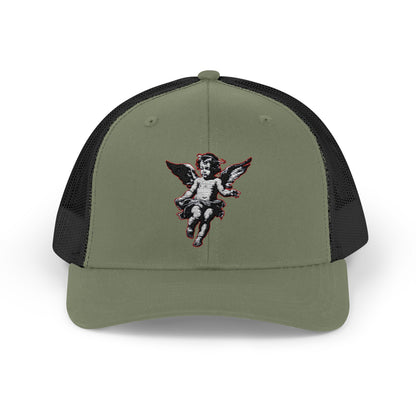 Angel Sequin Snapback Trucker Cap, Trendy Hat for Teens, Summer Style, Festival Wear, Gift for Friends, Casual Accessories