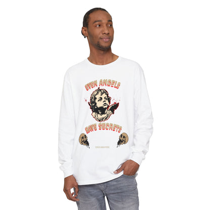 Edgy Angel Long Sleeve T-Shirt, Streetwear Fashion, Casual Wear, Unique Graphic Tee, Unisex Apparel, Gift for Him/Her