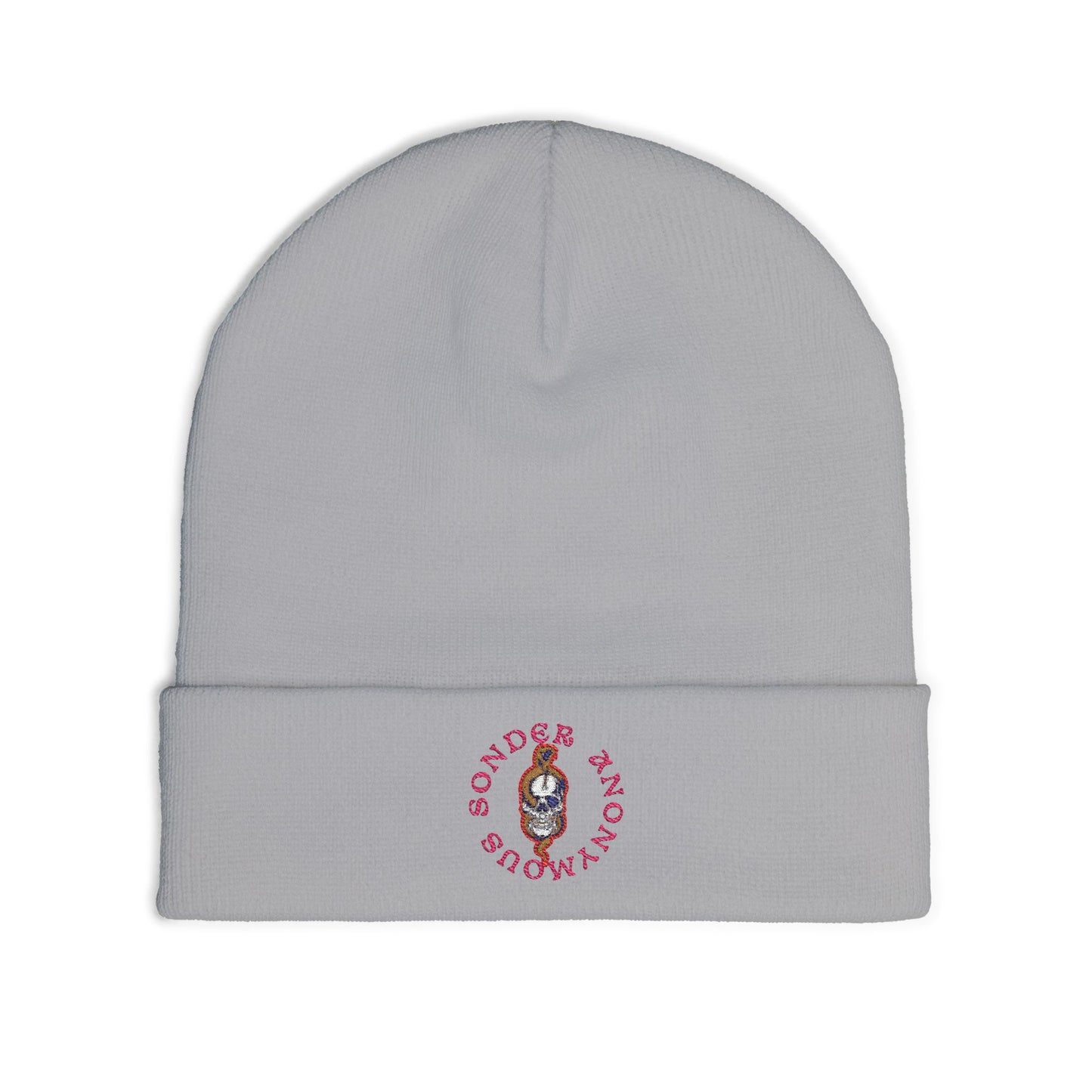 Cozy Embroidered Knit Beanie, Winter Hat, Fashion Accessory, Gift for Her, Seasonal Beanie, Warm Headwear