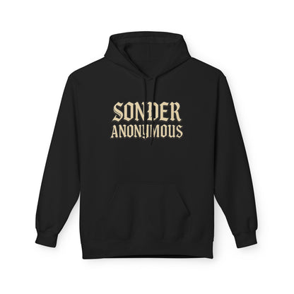 Sonder Anonymous Unisex Fleece Hoodie, Graphic Sweatshirt, Cozy Casual Wear, Gift for Friends, Streetwear Style
