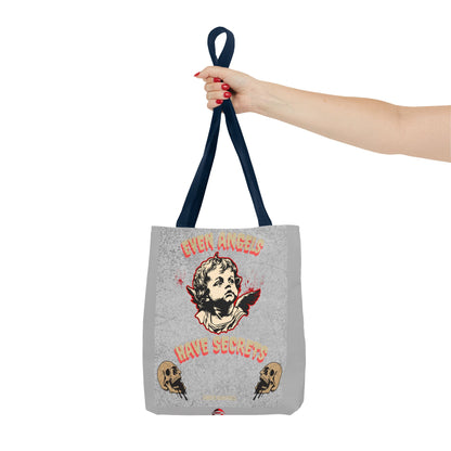 Gothic Tote Bag, Unique Angel Design, Everyday Carry, Artsy Shopping Bag, Alternative Fashion Accessory, Perfect Gift for Unique Souls