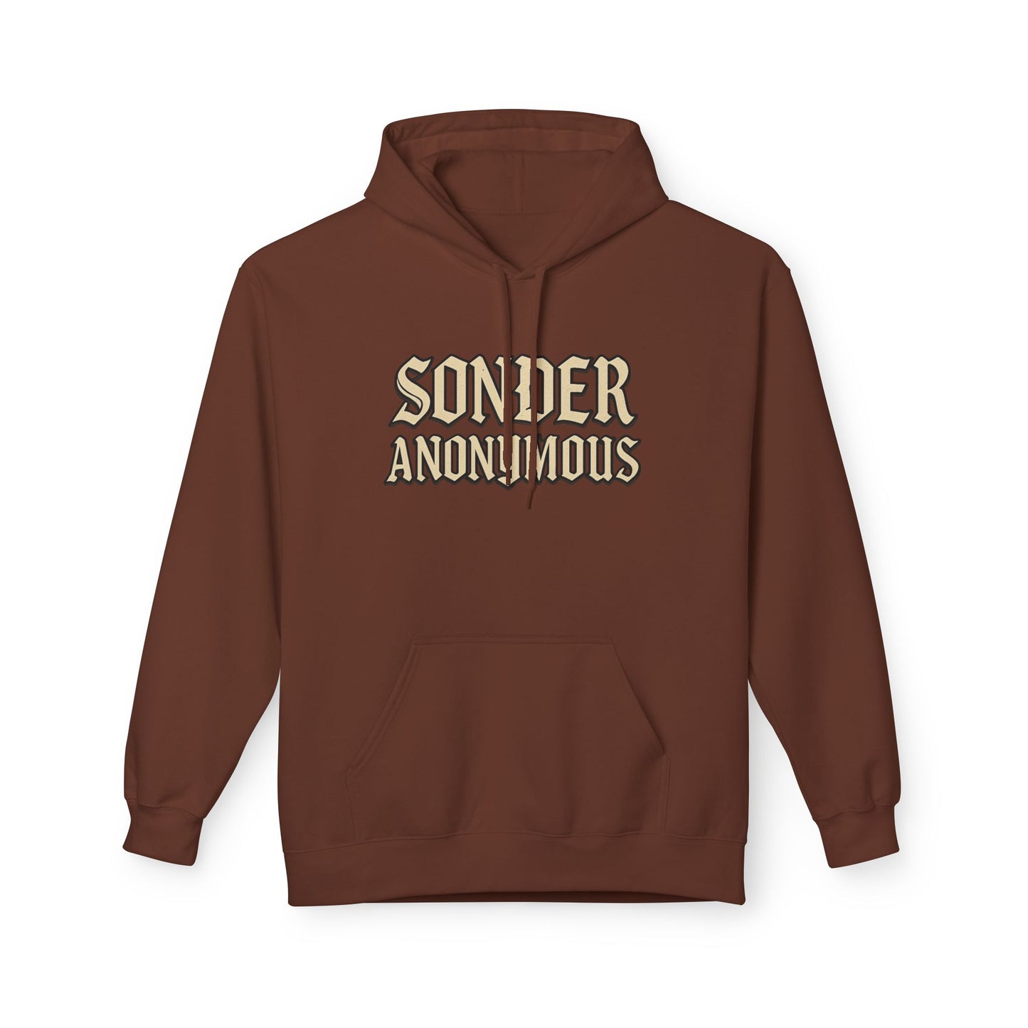 Sonder Anonymous Unisex Fleece Hoodie, Graphic Sweatshirt, Cozy Casual Wear, Gift for Friends, Streetwear Style