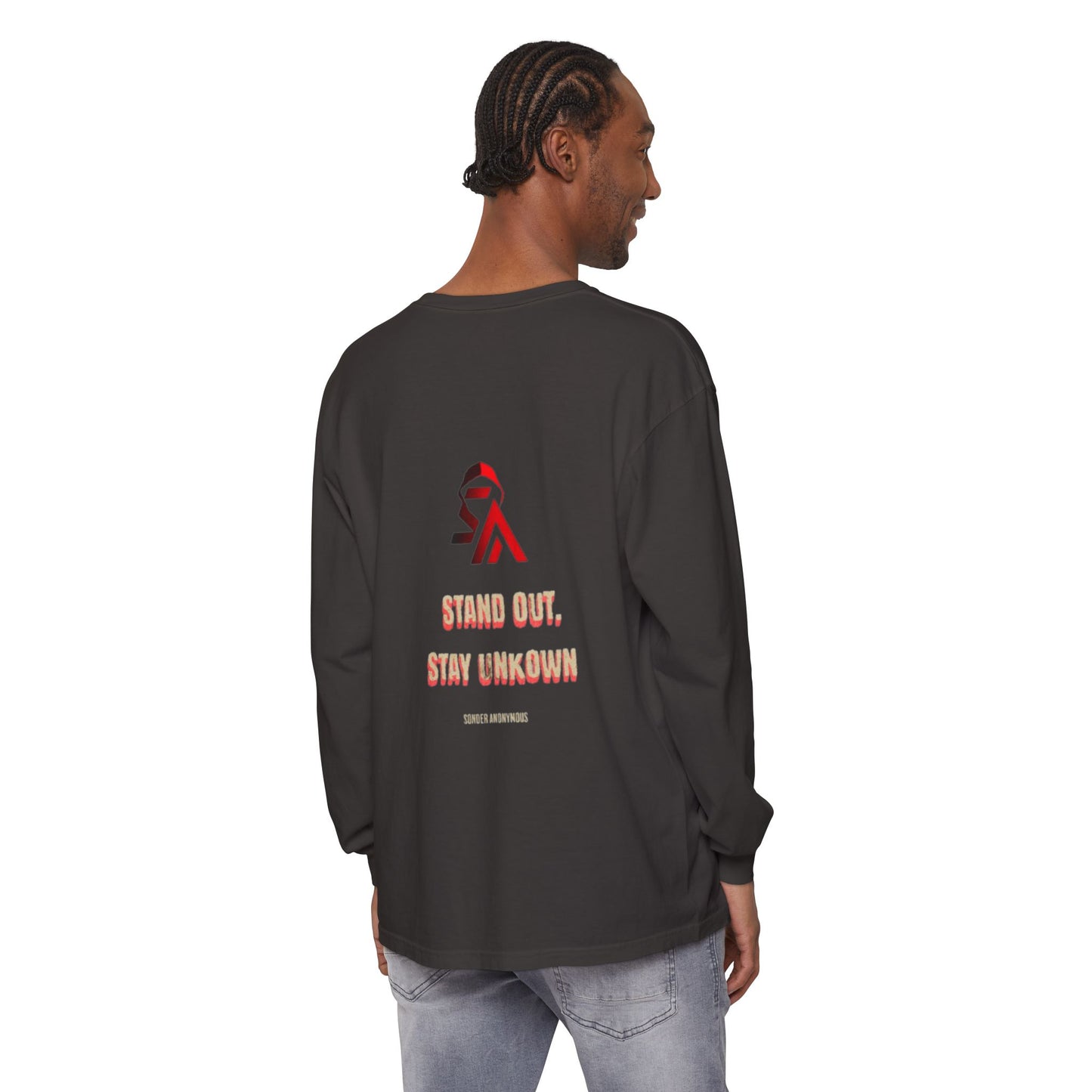 Edgy Angel Long Sleeve T-Shirt, Streetwear Fashion, Casual Wear, Unique Graphic Tee, Unisex Apparel, Gift for Him/Her