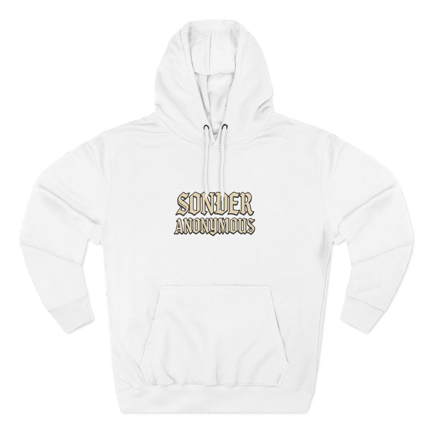 Sonder Anonymous Three-Panel Fleece Hoodie for Ultimate Comfort, Casual Style, Streetwear, Unique Gift, Everyday Wear