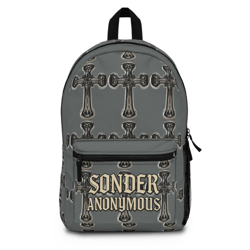 Sonder Anonymous Backpack with Cross Design – Stylish, Unique, Perfect for School, Travel, Gifts, or Everyday Use
