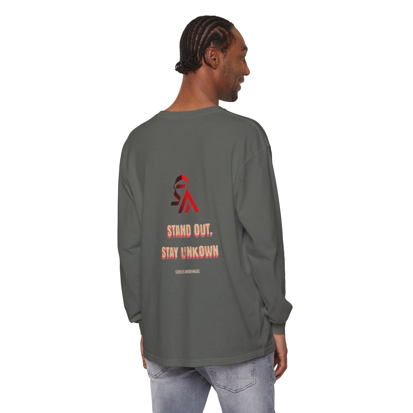 Edgy Angel Long Sleeve T-Shirt, Streetwear Fashion, Casual Wear, Unique Graphic Tee, Unisex Apparel, Gift for Him/Her