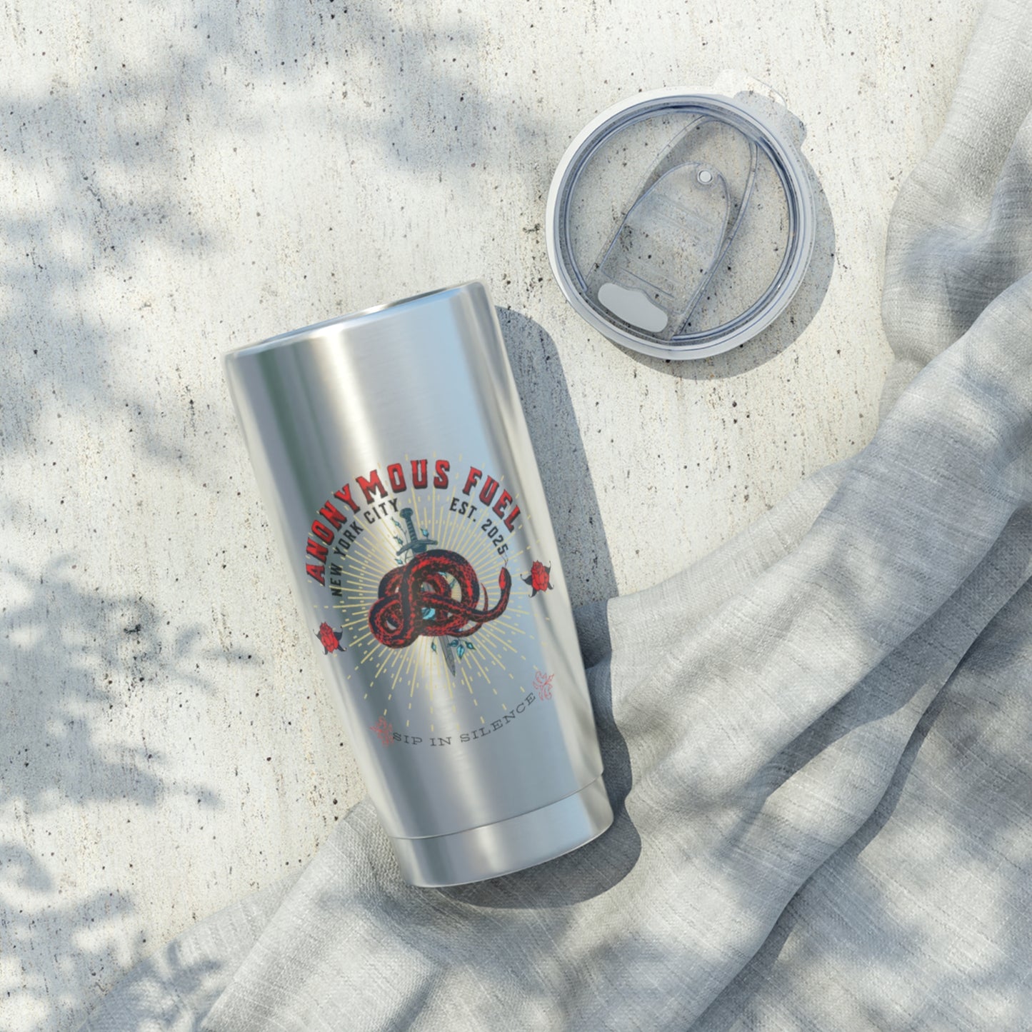 Traveler's 20oz Stainless Steel Tumbler, Inspirational Gift, Adventure Mug, Personalized Travel Cup, Eco-Friendly Travel Sculpt