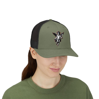 Angel Sequin Snapback Trucker Cap, Trendy Hat for Teens, Summer Style, Festival Wear, Gift for Friends, Casual Accessories